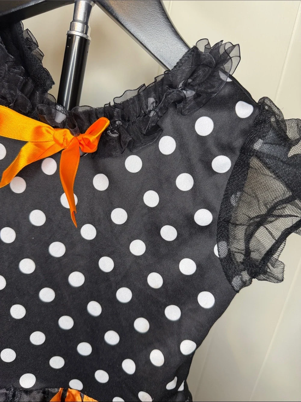 Target Black & Orange Polka Dot Butterfly Dress Costume